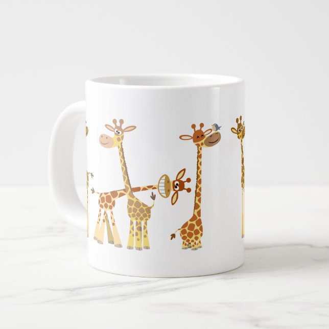Tecknad Giraffes: Herd Jumbo Mugg (Framsida vänster)