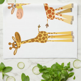 Tecknad Giraffes: Herd Kitchen Towel Kökshandduk