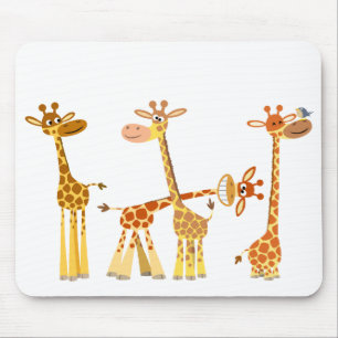 Tecknad Giraffes: Herd mousserande Musmatta