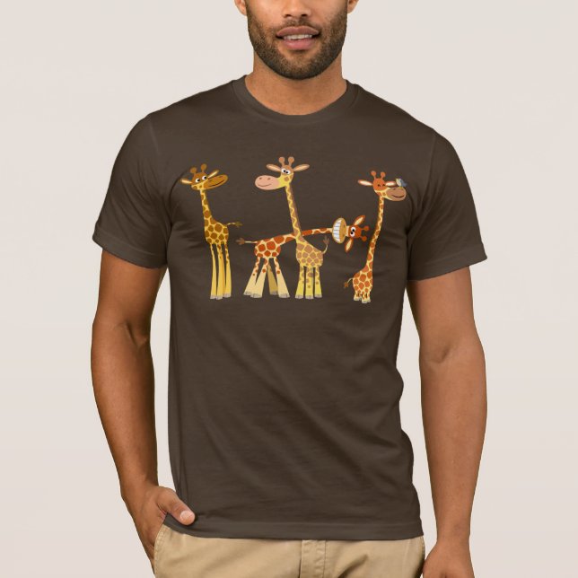 Tecknad Giraffes: Herd T-shirt (Framsida)
