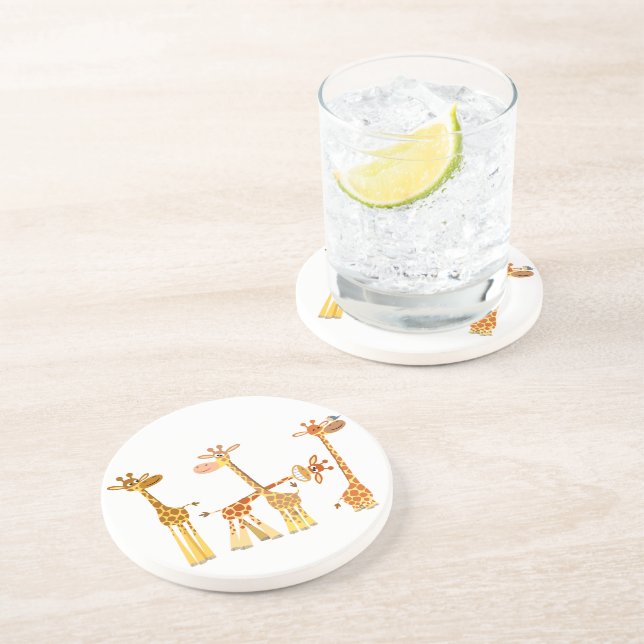 Tecknad Giraffes: Herden Underlägg Sandsten (Sidan)