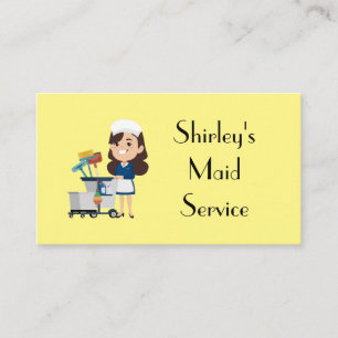 TECKNAD Girl Shirleys QR-kod för Maid Service Visitkort