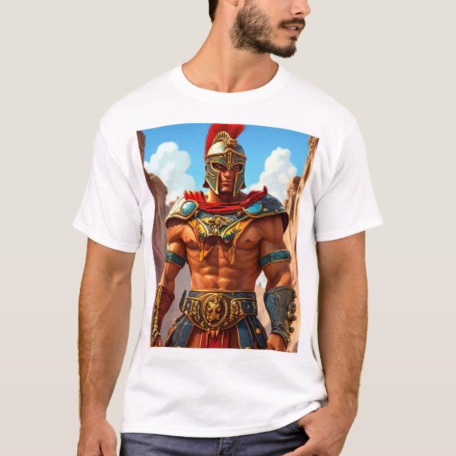 Tecknad gladiator t shirt (Framsida)
