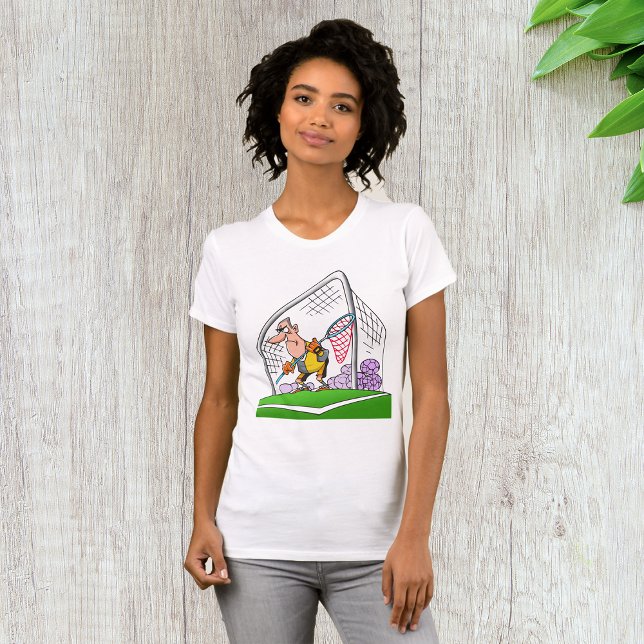 Tecknad Goalkeeper Womens T-Shirt (Skapare uppladdad)