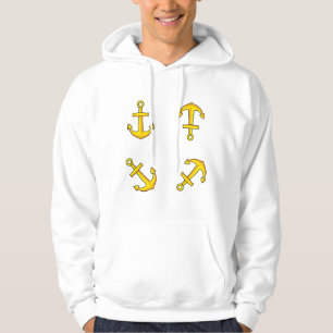 Tecknad Golden Boat Anchor Set Hoodie