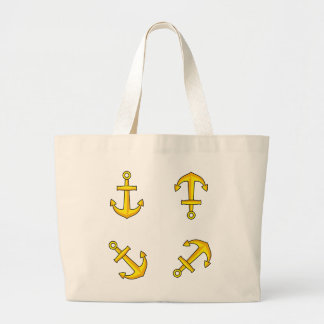 Tecknad Golden Boat Anchor Set Jumbo Tygkasse