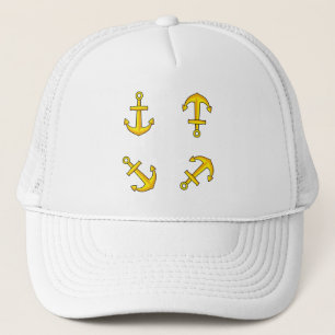 Tecknad Golden Boat Anchor Set Keps