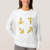 Tecknad Golden Boat Anchor Set