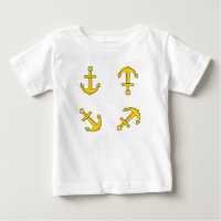 Tecknad Golden Boat Anchor Set