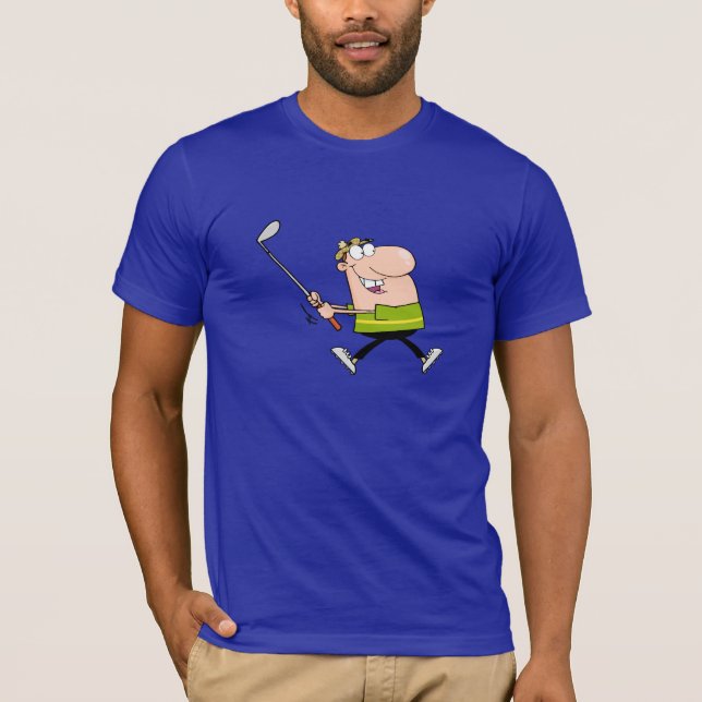 Tecknad Golfer, blå Tröja (Framsida)