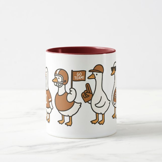 Tecknad Goose Football Mugg - Sportfantast Gift (Center)