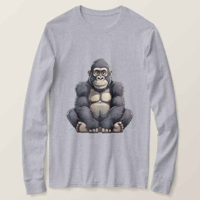 Tecknad gorilla t shirt (Design framsida)