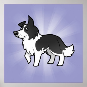 Tecknad Gräns Collie Poster