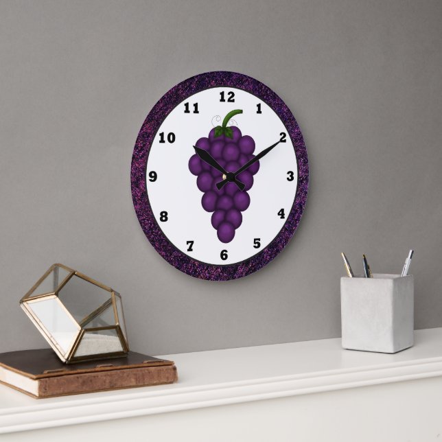 Tecknad Graph Kitchen Clock Stor Klocka (Kontor)