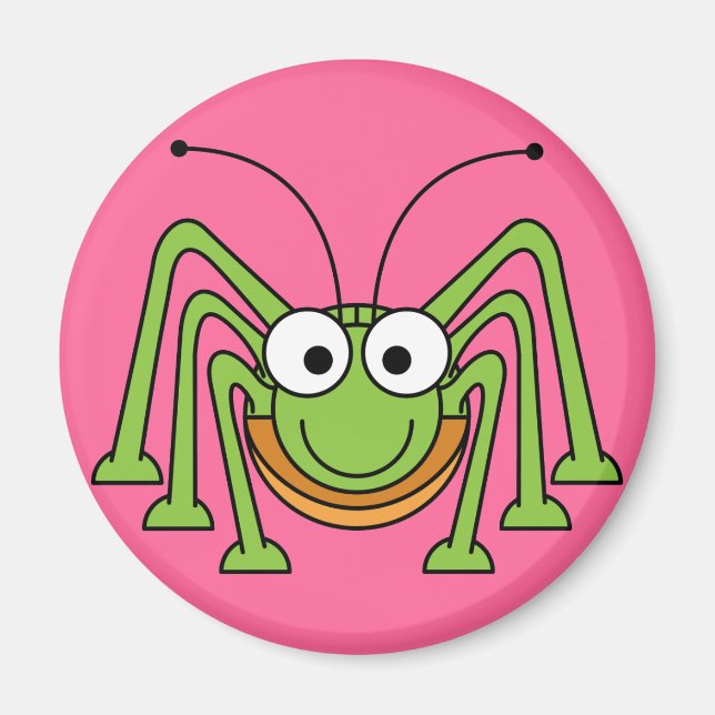 Tecknad Grashopper Magnet (Framsidan)