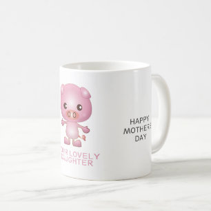 Tecknad Gris Mors dag Kaffemugg