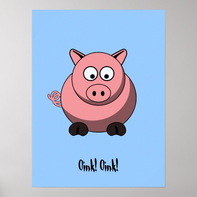 Tecknad Gris Poster (Framsidan)