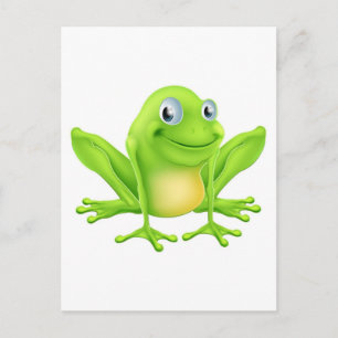 Tecknad groda tecken vykort