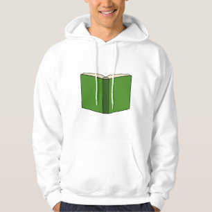 Tecknad Grönt Bok Hoodie