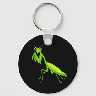 Tecknad Grönt Sökande efter Mantis-nyckelkedja Nyckelring