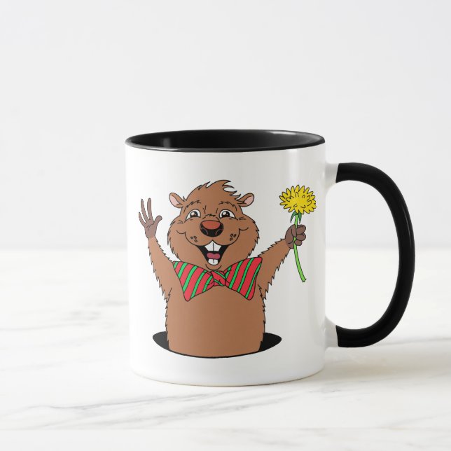 Tecknad Groundhog Mugg (Höger)