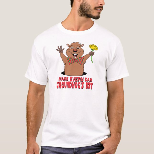 Tecknad Groundhog Tee (Framsida)