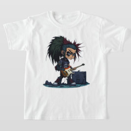 Tecknad Grunge Punk Rock and roll Guitar Amp Coola T Shirt