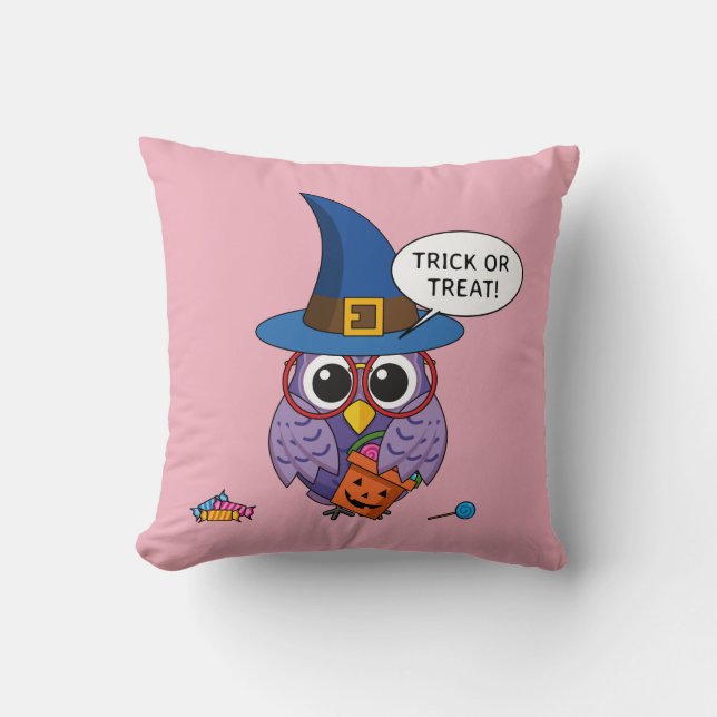 Tecknad-guiden Uggla - Bus eller godis Kudde (Framsida)