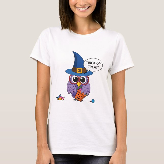 Tecknad-guiden Uggla - Bus eller godis T Shirt (Framsida)