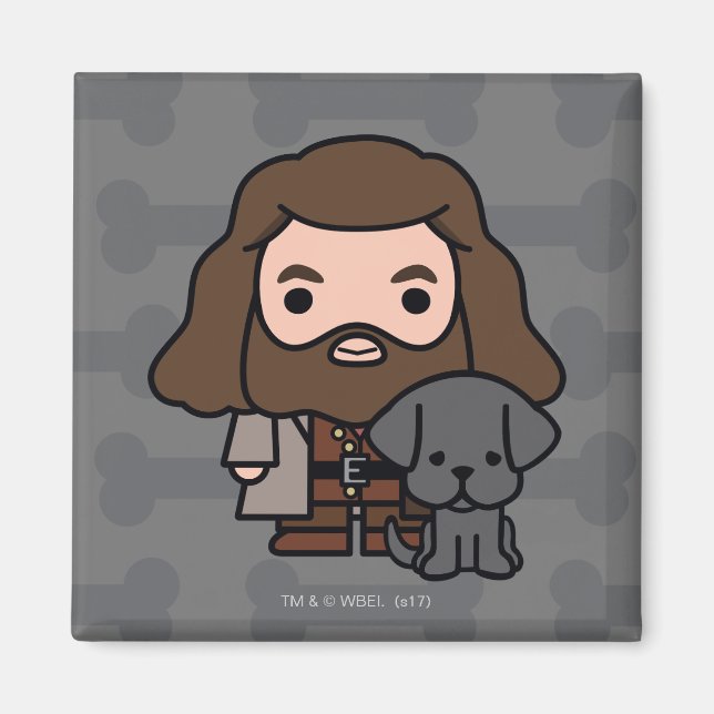 Tecknad Hagrid and Fang Character Art Magnet (Framsidan)