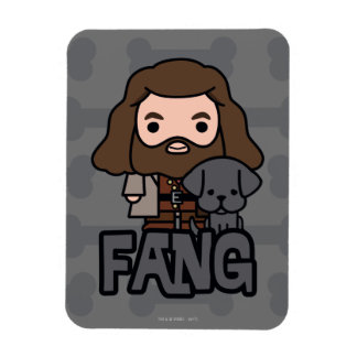 Tecknad Hagrid and Fang Character Art Magnet