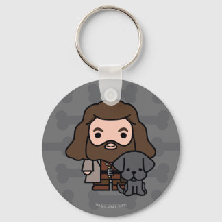 Tecknad Hagrid and Fang Character Art Nyckelring
