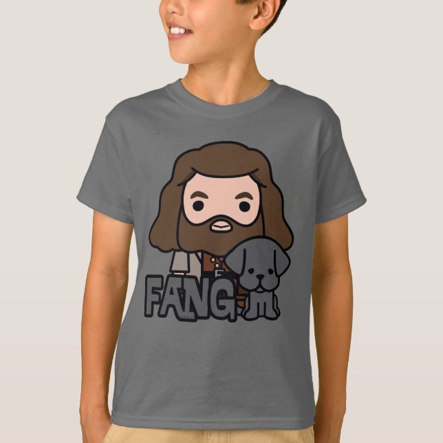 Tecknad Hagrid and Fang Character Art T-shirt (Framsida)