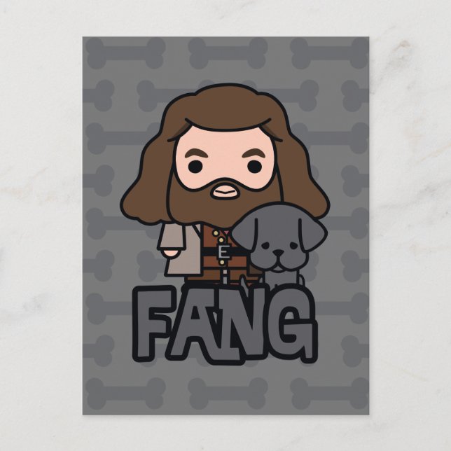 Tecknad Hagrid and Fang Character Art Vykort (Framsida)
