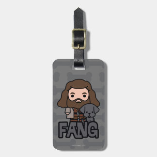 Tecknad Hagrid och Fang Karaktärs Konst Bagagebricka