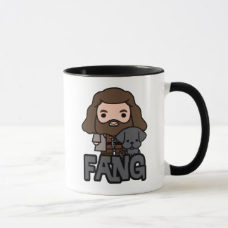 Tecknad Hagrid och Fang Karaktärs Konst Mugg