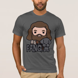 Tecknad Hagrid och Fang Karaktärs Konst Tee Shirt
