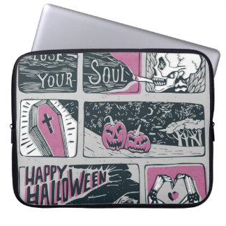 Tecknad Halloween: Roligt Illustration Laptop Fodral