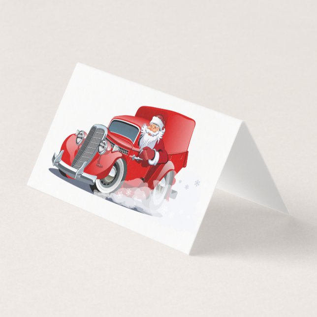 Tecknad hälsning julkort kort (Framsida)