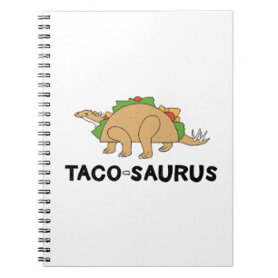 Tecknad Hand plockade Taco Dinosaur Tacosaurus Rex Anteckningsbok