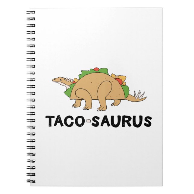 Tecknad Hand plockade Taco Dinosaur Tacosaurus Rex Anteckningsbok (Framsidan)