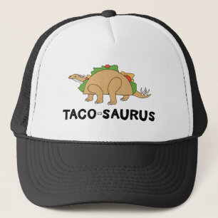 Tecknad Hand plockade Taco Dinosaur Tacosaurus Rex Keps
