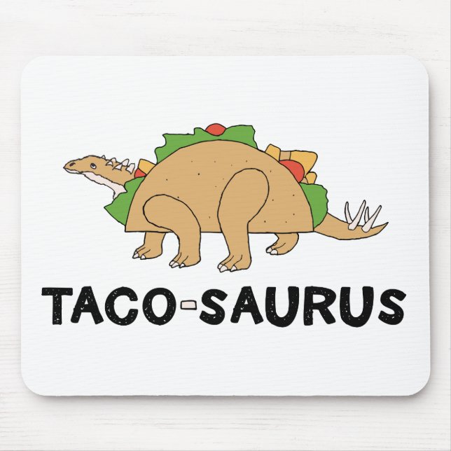 Tecknad Hand plockade Taco Dinosaur Tacosaurus Rex Musmatta (Framsidan)