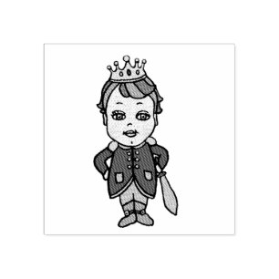 Tecknad Handsome Prince Stämpel