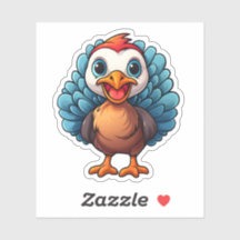 Tecknad happy thanksgiving Turkiet