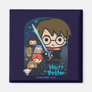 Tecknad Harry Potter Hemligheten full av grafiska Magnet