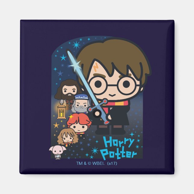 Tecknad Harry Potter Hemligheten full av grafiska Magnet (Framsidan)