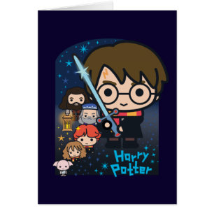 Tecknad Harry Potter Hemligheten fullbordad Grafik Hälsningskort