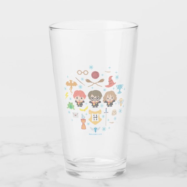 Tecknad Harry Potter Kor-Stitch Collage Glaskopp (Framsida)