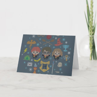 Tecknad Harry Potter Kor-Stitch Collage Helgkort